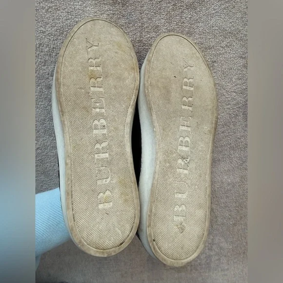 Burberry Quilted Leather Sneakers – Black with White Soles - Picture 7 of 7